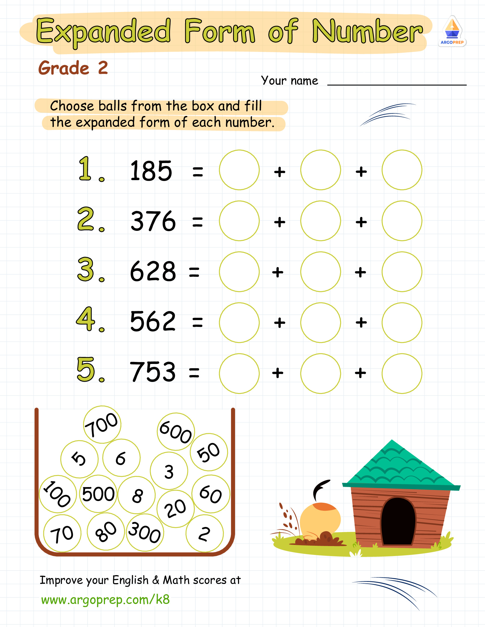 Doggo Really Digs Expanded Form - ArgoPrep for Free Printable Expanded Form Worksheets