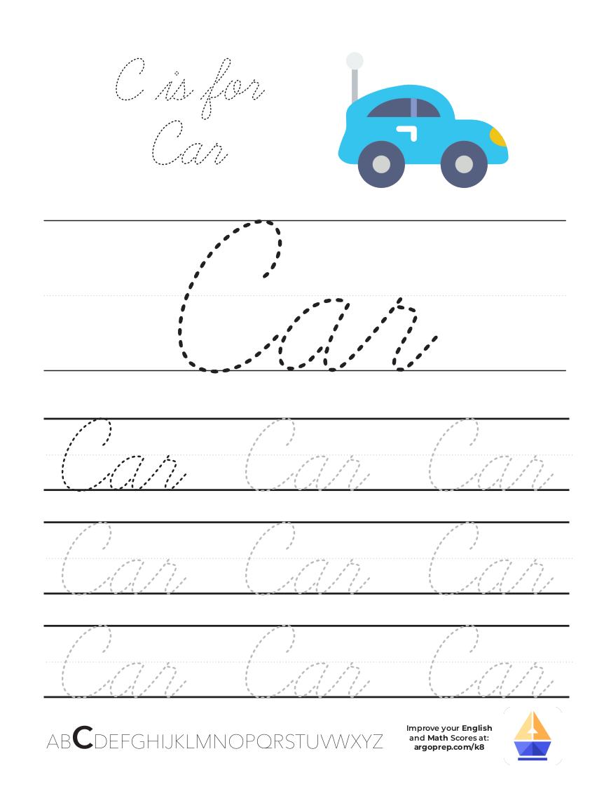 Cursive C is for Car