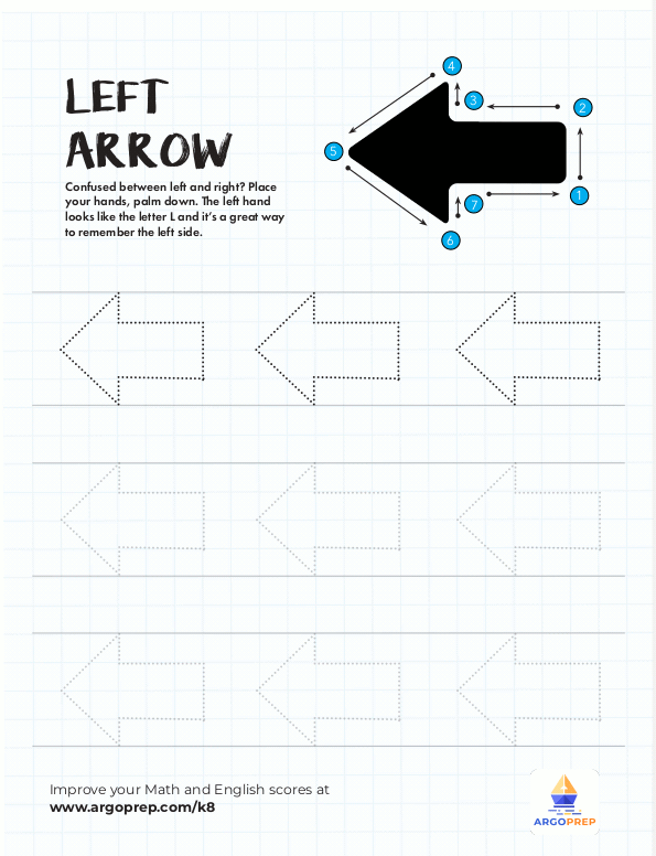 Left Arrow- Tracing it is acing it