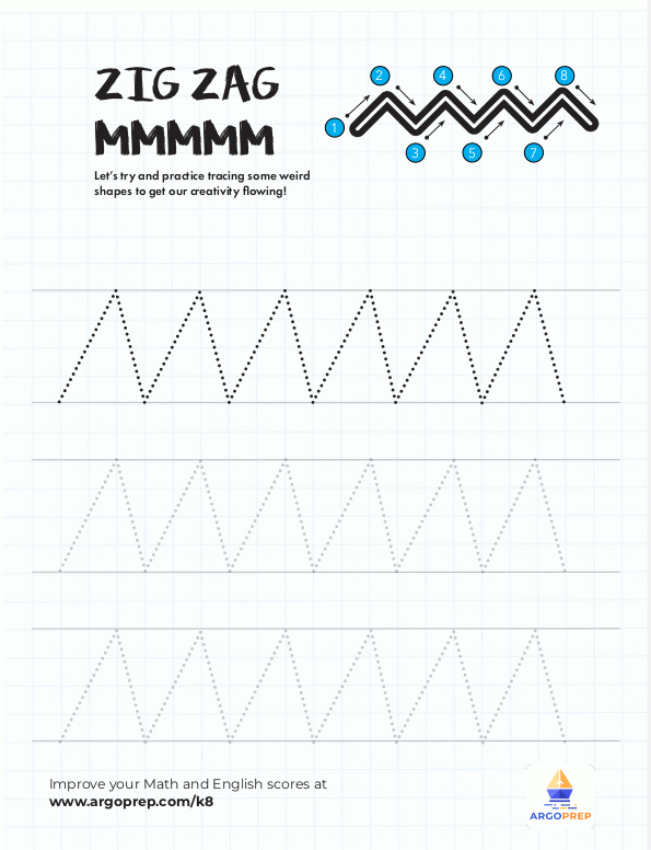 Zig Zag MMMMM Tracing